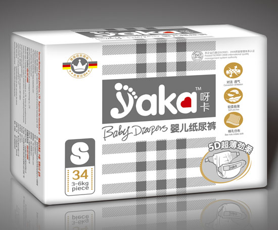 呀卡嬰兒紙尿褲S碼34片