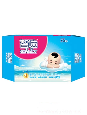 智選厚型手口濕巾25片裝