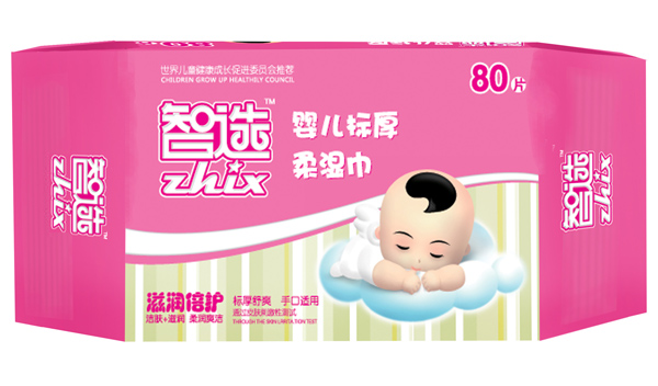 智選嬰兒標厚柔濕巾80片裝