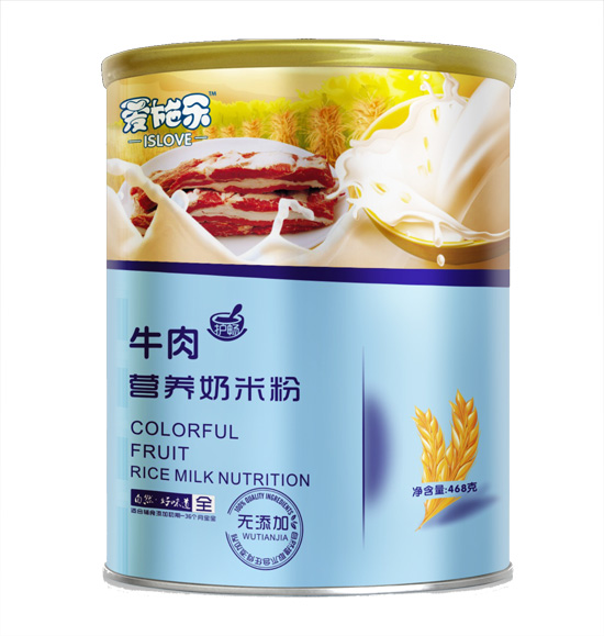 愛施樂牛肉營養(yǎng)奶米粉聽裝
