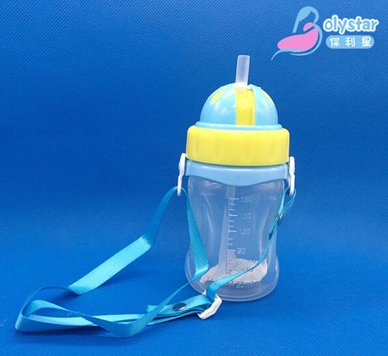 保利星180ML藍色帶背帶水杯