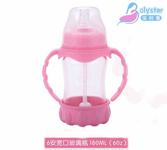 保利星180ml寬口自然實感晶鉆奶瓶