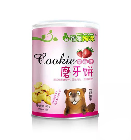 臻愛媽咪草莓味磨牙餅