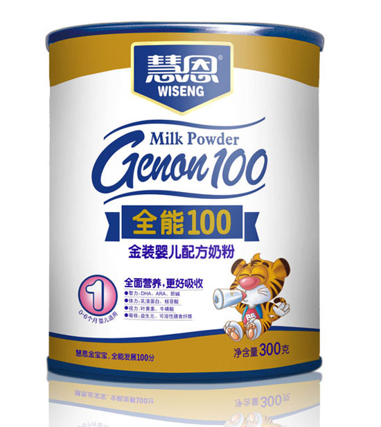 慧恩全能100金裝嬰兒配方奶粉300克全能