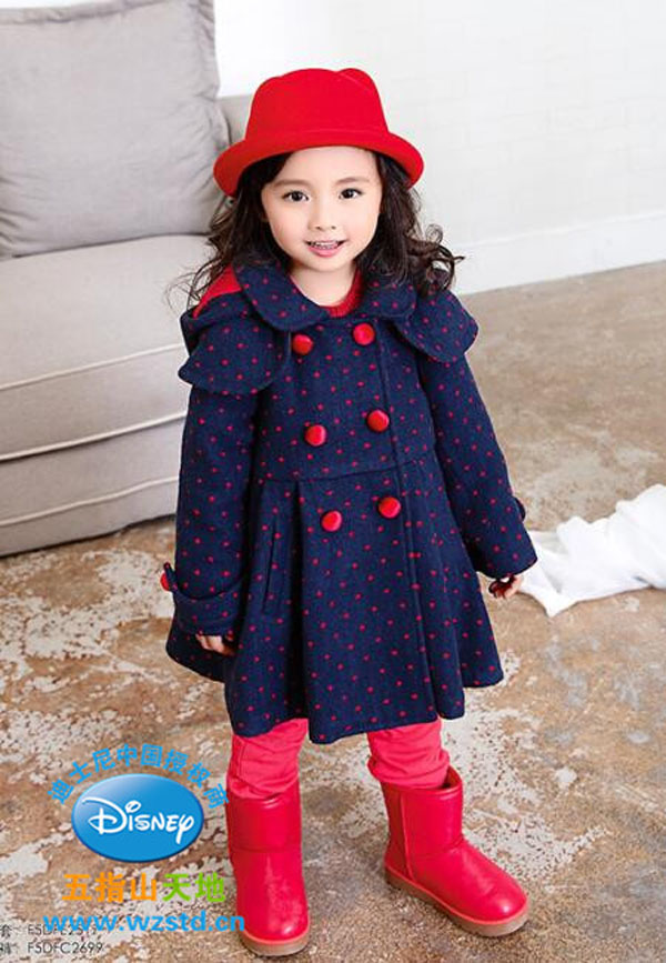 迪士尼女童裝藍點外套