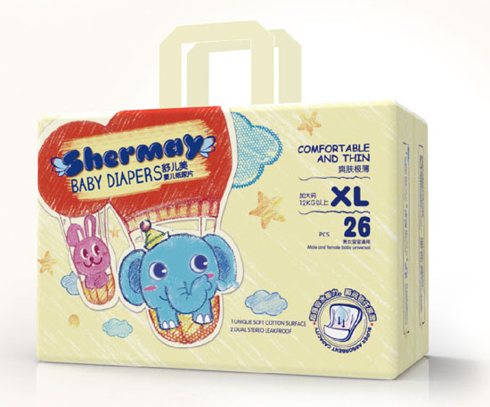舒兒美爽膚極薄嬰兒紙尿片XL碼26片
