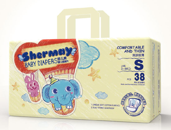 舒兒美爽膚極薄嬰兒紙尿片S碼38片