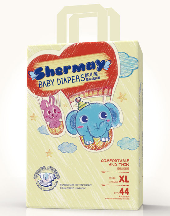 舒兒美爽膚極薄嬰兒紙尿褲XL碼44片