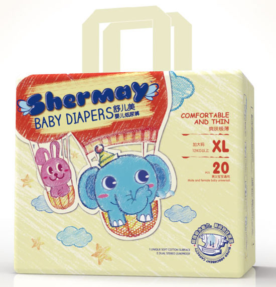 舒兒美爽膚極薄嬰兒紙尿褲XL碼20片