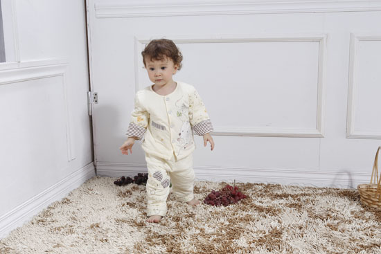 健康快車條紋袖口保暖衣