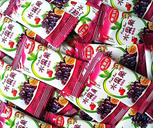 果萊特散裝葡萄味水果條