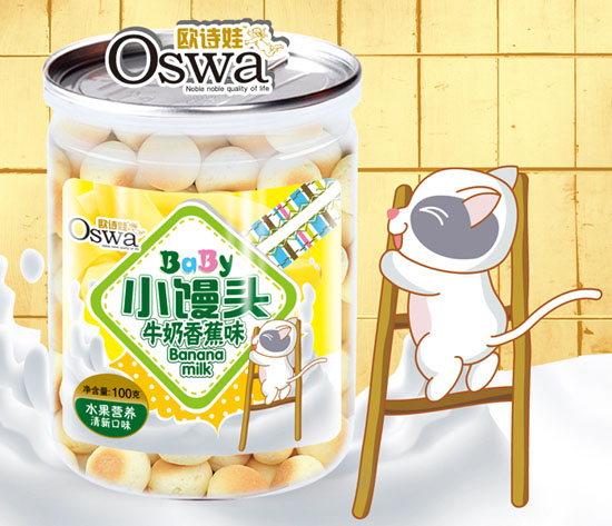 歐詩(shī)娃牛奶香蕉味小饅頭