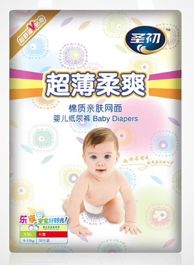 圣初超薄柔爽紙尿褲(中包)L