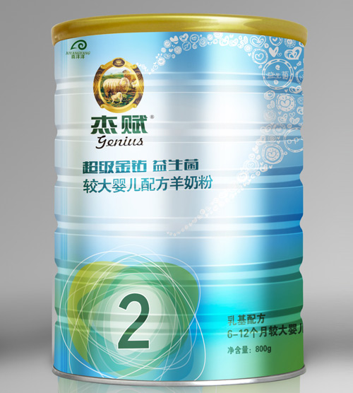 杰賦超級(jí)金鉆益生菌較大嬰兒配方羊奶粉2段800g