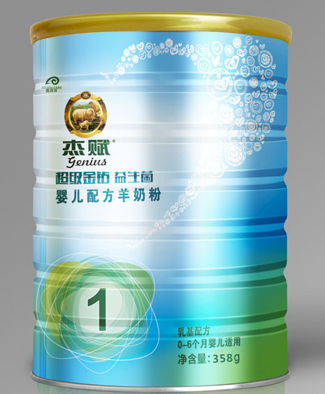 杰賦超級(jí)金鉆益生菌嬰兒配方羊奶粉1段358g