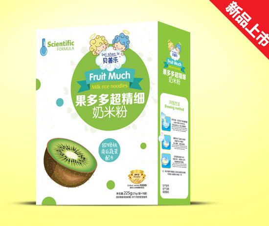 貝善樂獼猴桃果多多奶米粉盒裝