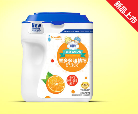 貝善樂香橙果多多奶米粉桶裝