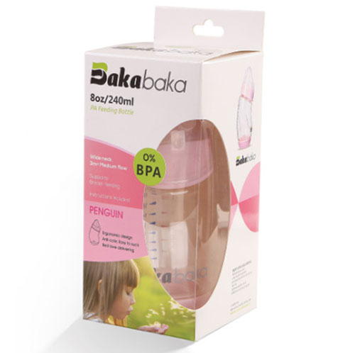 巴卡巴卡寬口徑企鵝型PA哺乳瓶160ml