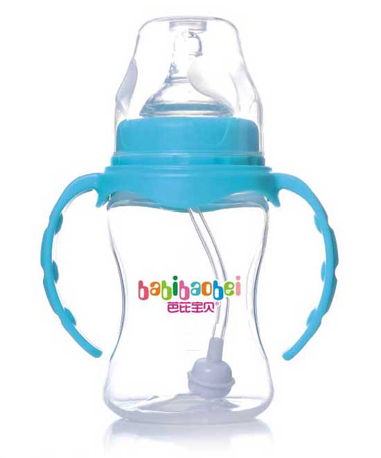 芭芘寶貝寬口徑雙柄自動(dòng)PP奶瓶180ml