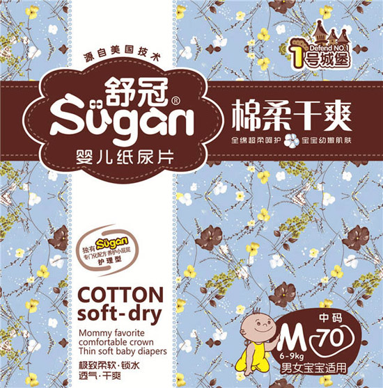 舒冠尿片棉柔干爽M碼70片