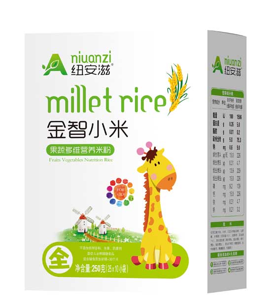 紐安滋果蔬多維金智小米營養(yǎng)米粉全段(盒)