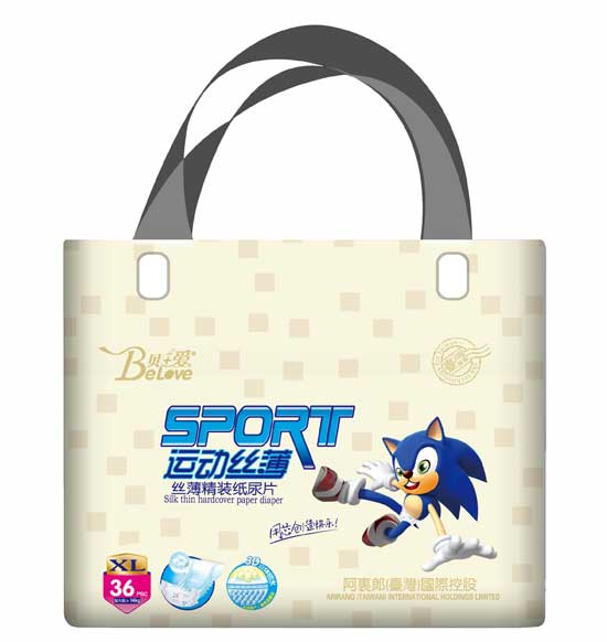 貝+愛運(yùn)動(dòng)絲薄紙尿片xL-36片