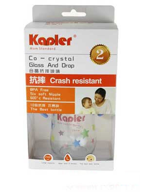 康喂兒合晶抗摔玻璃奶瓶