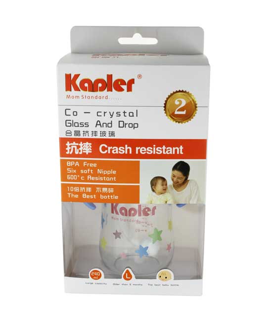 康喂兒合晶抗摔玻璃奶瓶