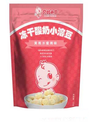貝比小廚黃桃水蜜桃凍干酸奶小溶豆