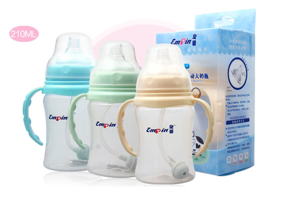 皇嬰寬口PP自動奶瓶210ML