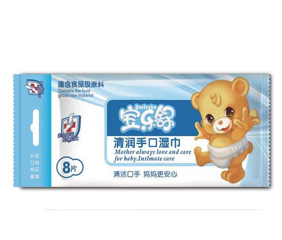 寶樂舒清潤(rùn)手口濕巾8片
