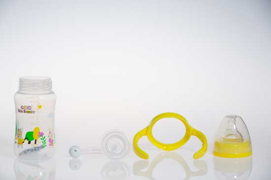 小孩國(guó)寬口自動(dòng)弧形PP奶瓶240ML配件