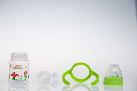 小孩國(guó)寬口自動(dòng)弧形PP奶瓶180ML配件