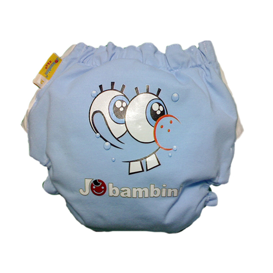 巧爸比純棉防尿褲藍(lán)色正面