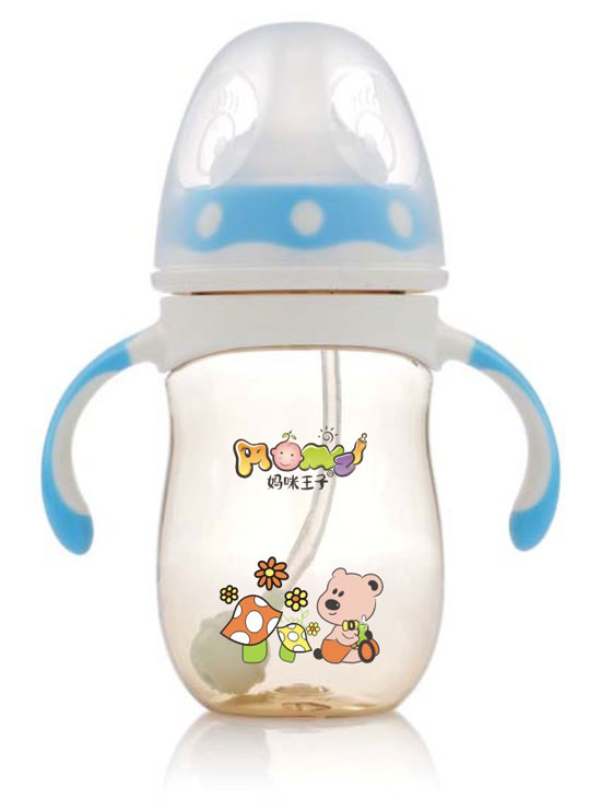 媽咪王子PPSU寬口自動吸210ml企鵝奶瓶