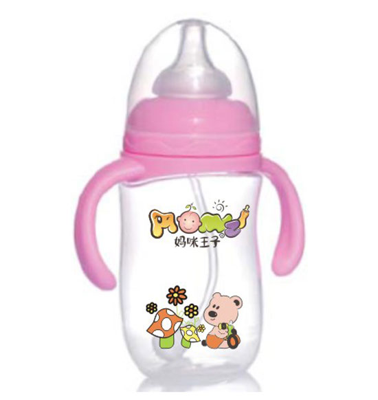 媽咪王子PP寬口自動吸240ml奶瓶紅色