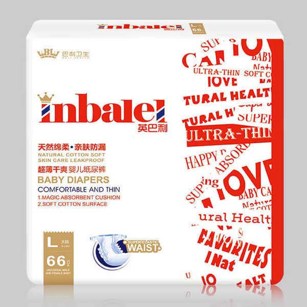 英巴利超薄干爽嬰兒紙尿褲L碼66片