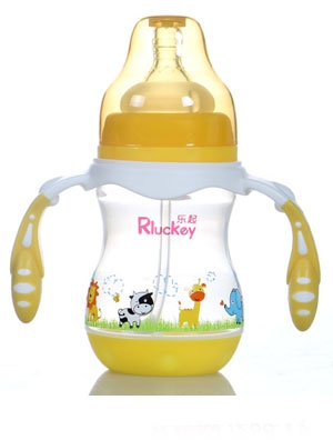 樂起300ml寬口徑PP奶瓶綠色