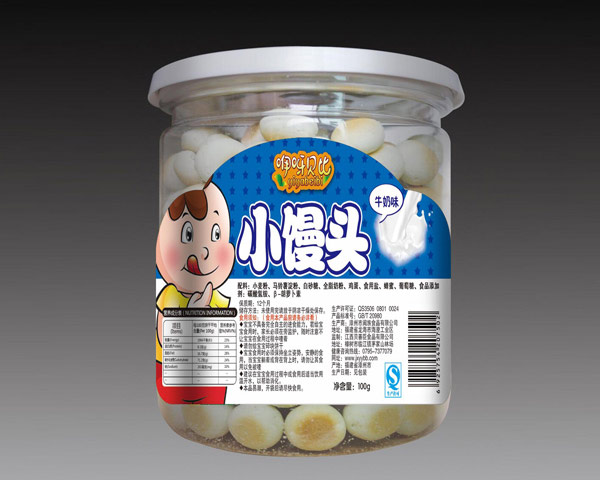 牛咿呀貝比奶味小饅頭瓶裝