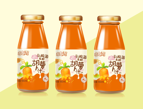 植物性乳酸菌發(fā)酵胡蘿卜汁汁瓶裝