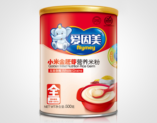 愛因美小米金胚芽營養(yǎng)米粉-五谷雜糧聽裝