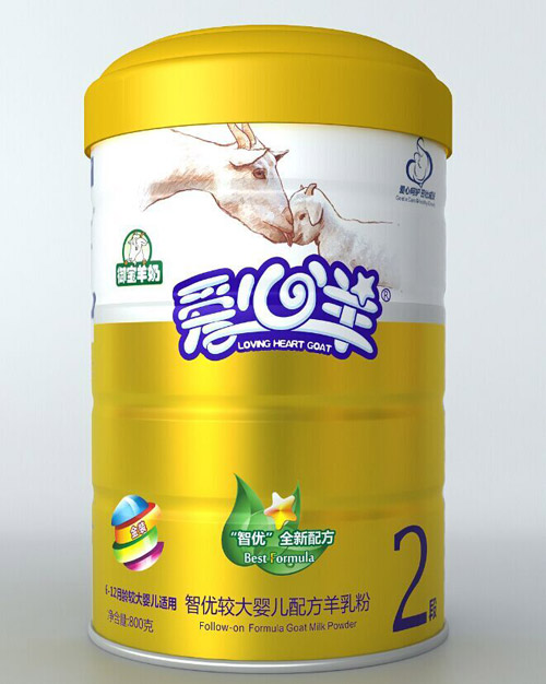 愛心羊智優(yōu)較大嬰兒配方羊乳粉2段800g